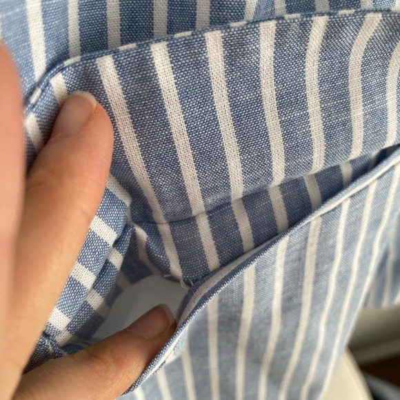 ESQUALO 100% Cotton Striped Nautical coastal Blazer Size M-L (See decription) - Picture 6 of 12